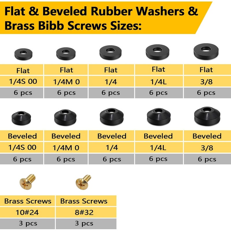 NBRINGO 1075 PCS 37 Sizes 3-in-1 Universal Plumbing Repair Kit Includes O-Rings, Faucet Washers & Sealing Gaskets to Fix Leaky Faucets, Hoses, Spigots, Plumbing Fixtures with Pick Hook - Image 3